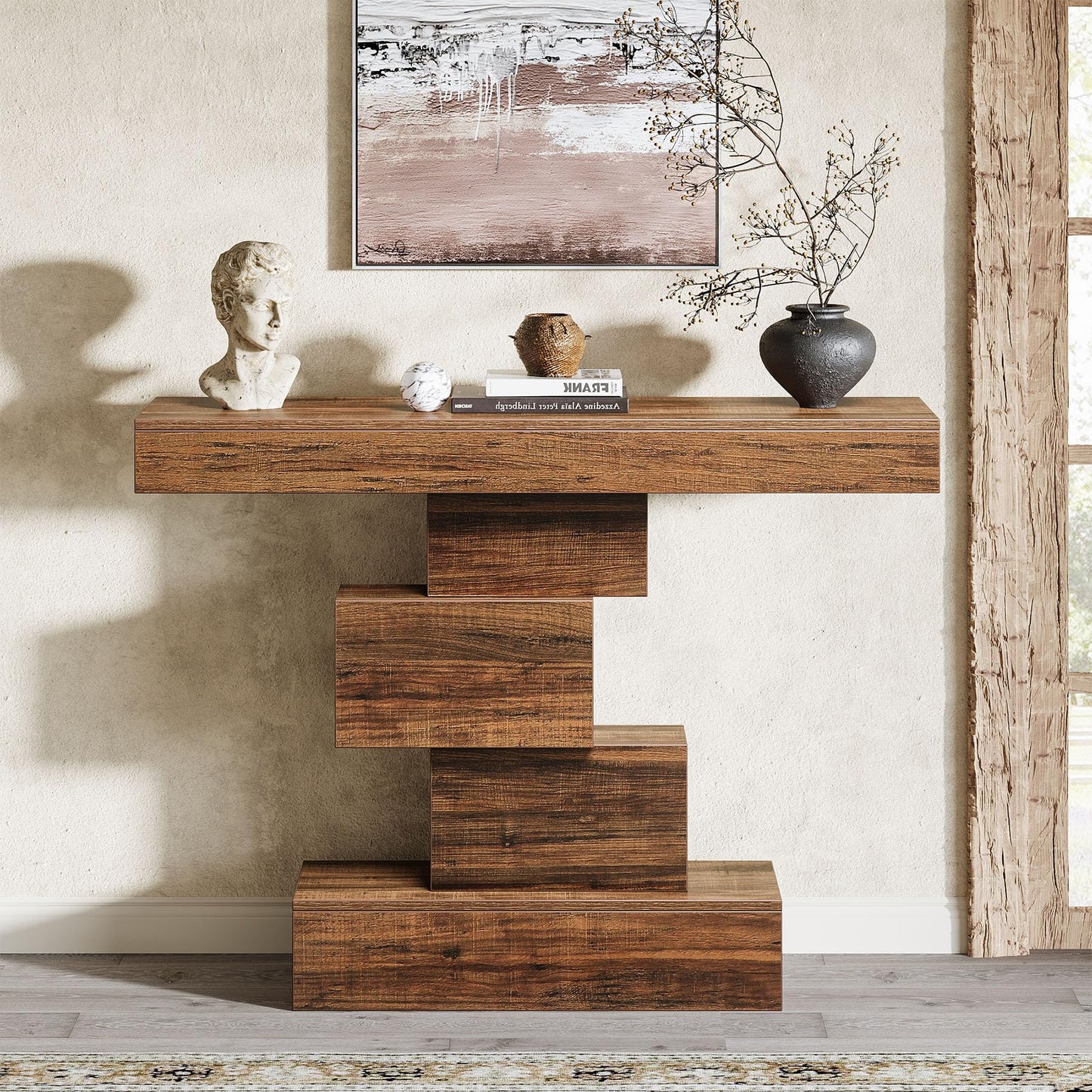 42.5-Inch Narrow Wood Sofa Table