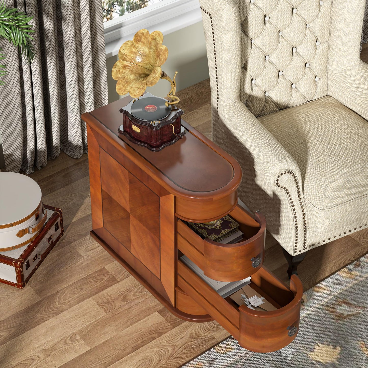 Wood End Table Set