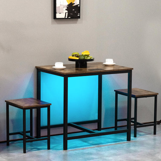 Dining Table with LED Lights