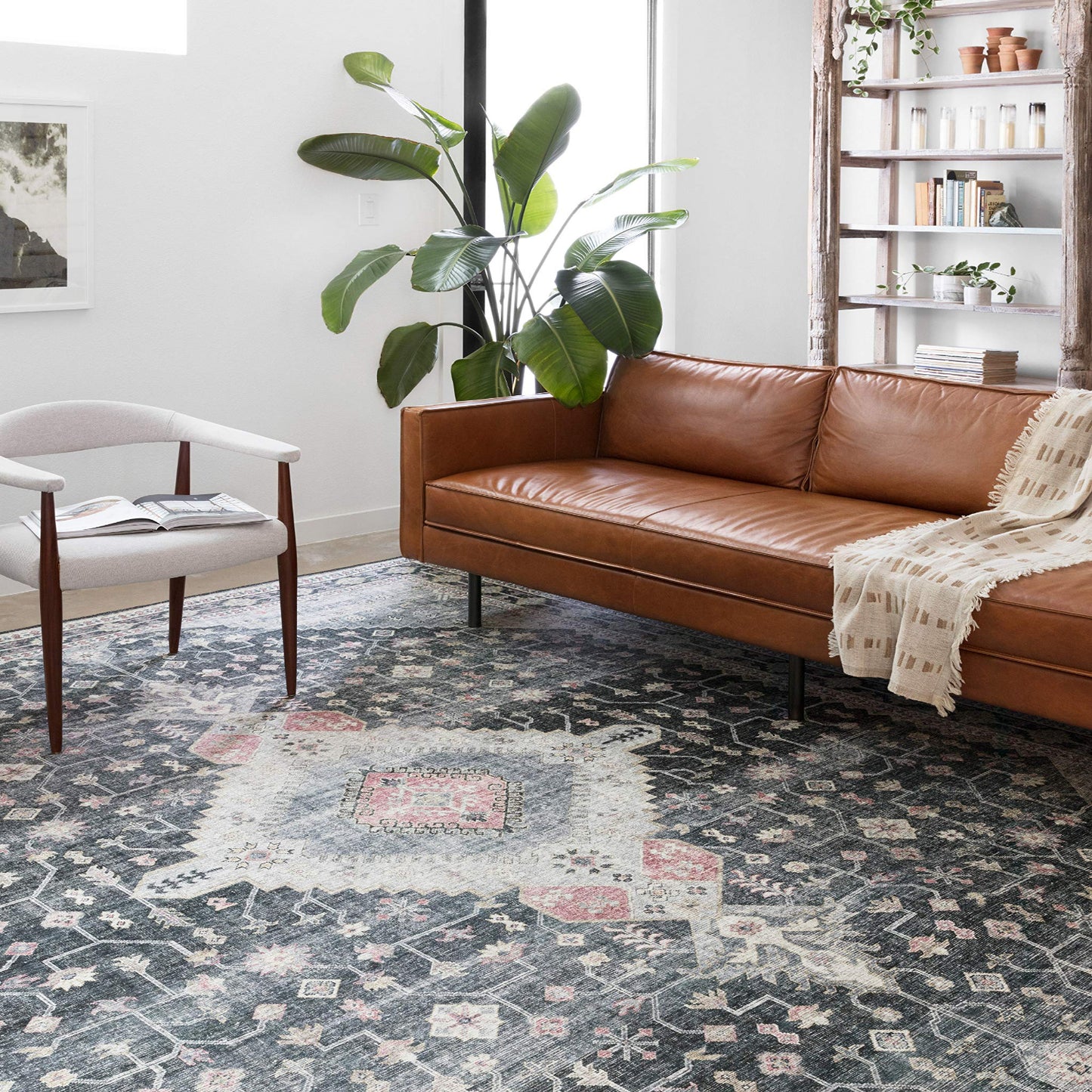 Charcoal/Multi Area Rug