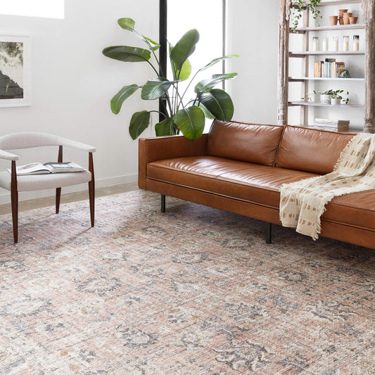 Blush/Grey Area Rug
