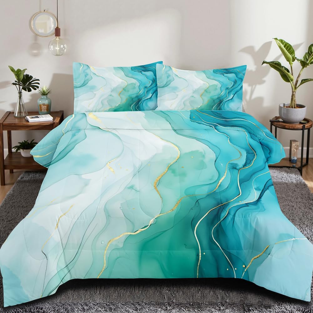 Red Black Geometric Comforter Set Queen Size 3D Stereoscopic