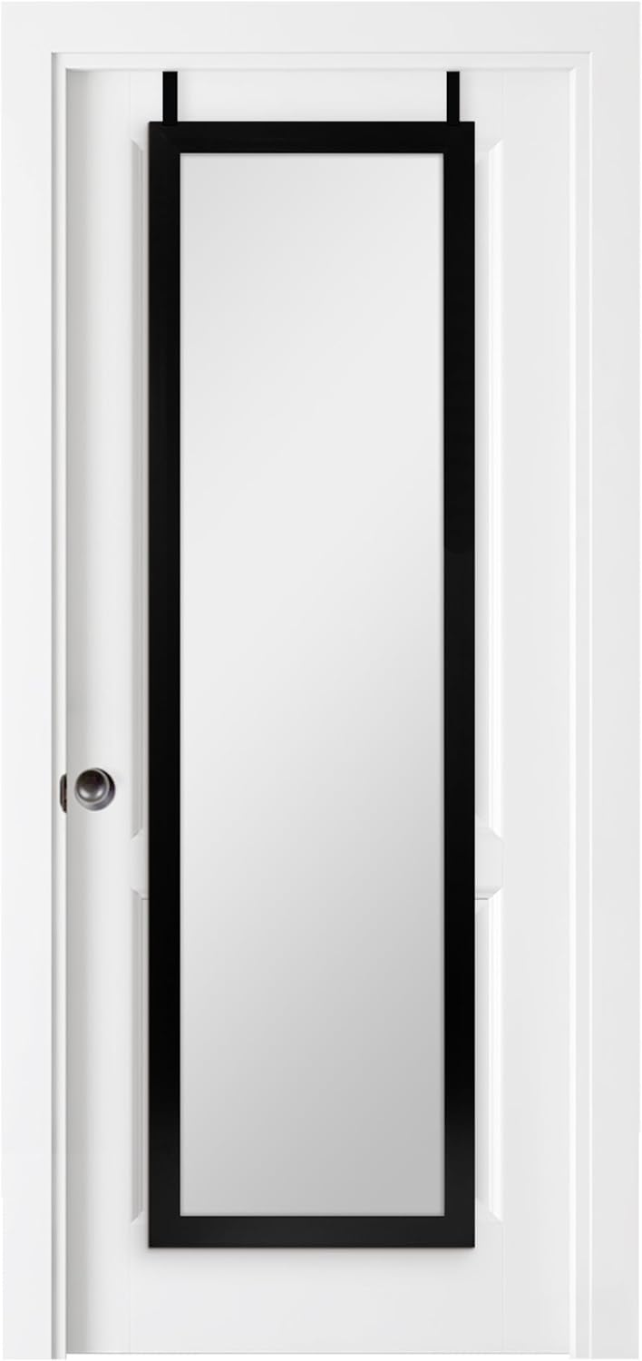 Over The Door Mirror, Full Length Hanging Mirror for Bedroom and Bathroom Doors
