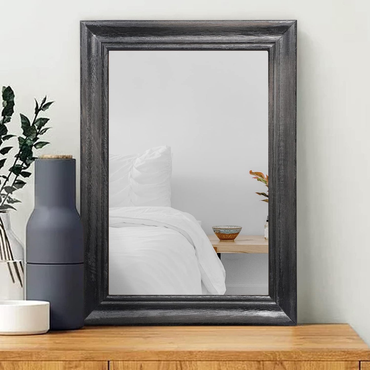 Wall Mirror with Rustic Wood Frame