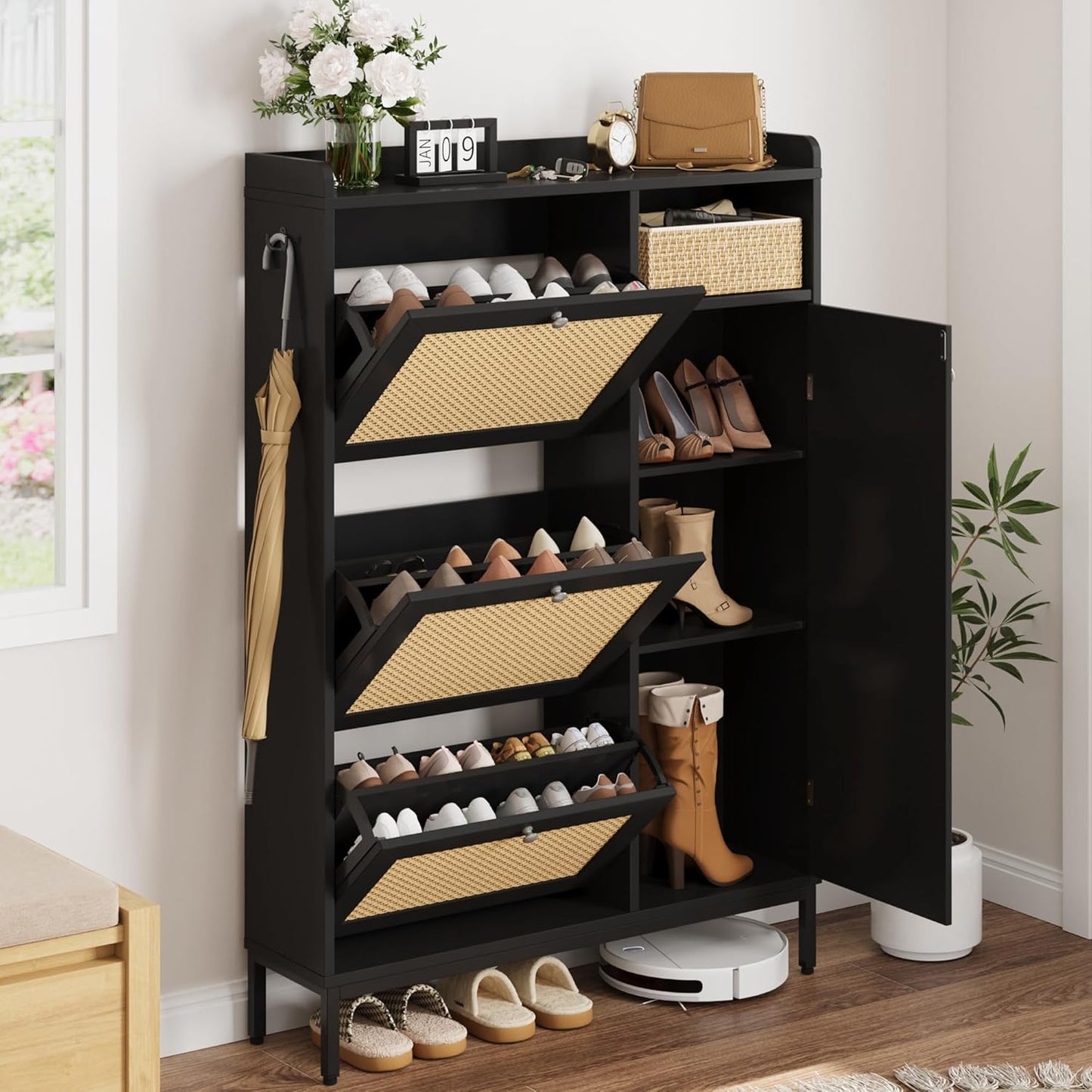 4-Tier Shoe Storage Cabinet