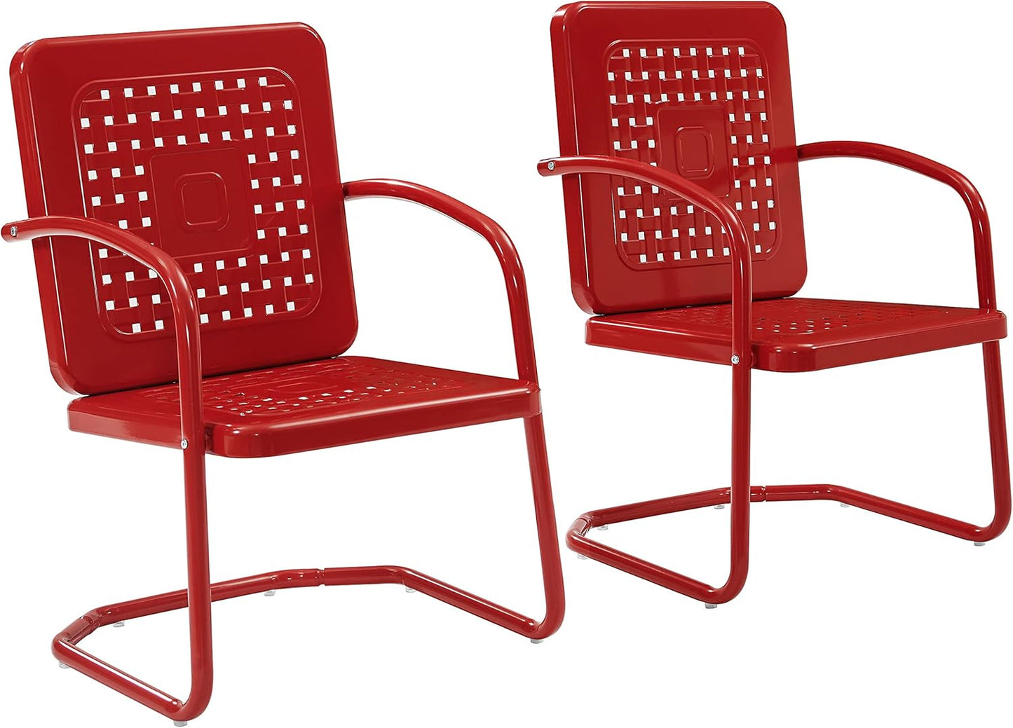 2-Piece Outdoor Chair Set - Retro Metal Patio Chairs