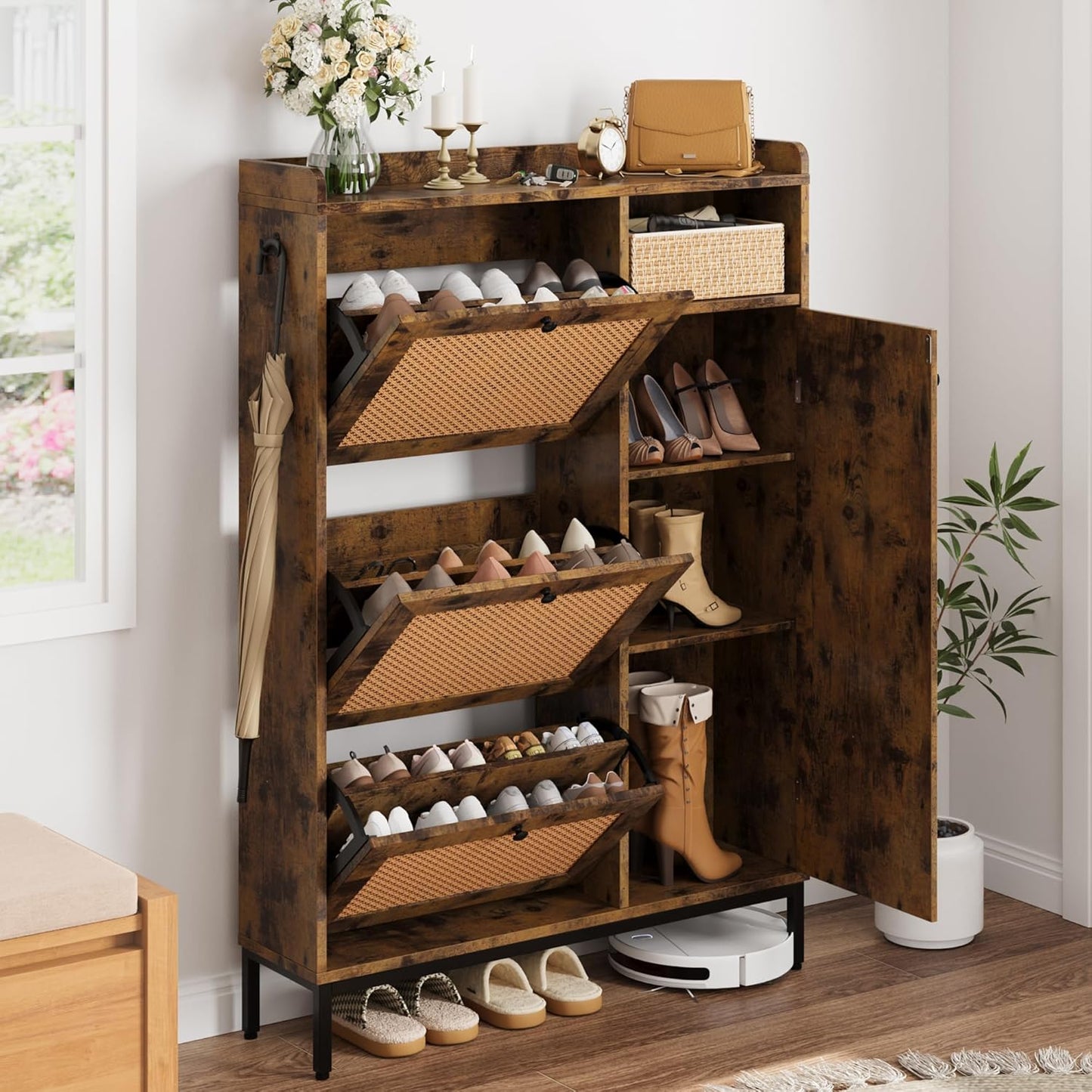 4-Tier Shoe Storage Cabinet