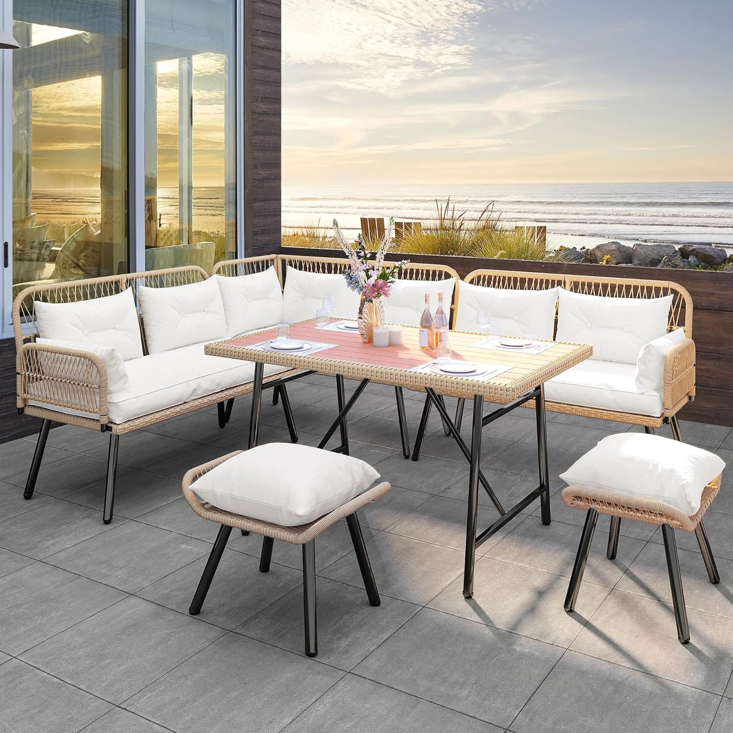 Outdoor L-Shaped Furniture Set