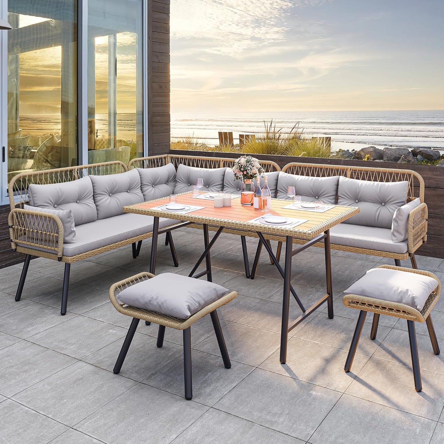 Outdoor L-Shaped Furniture Set