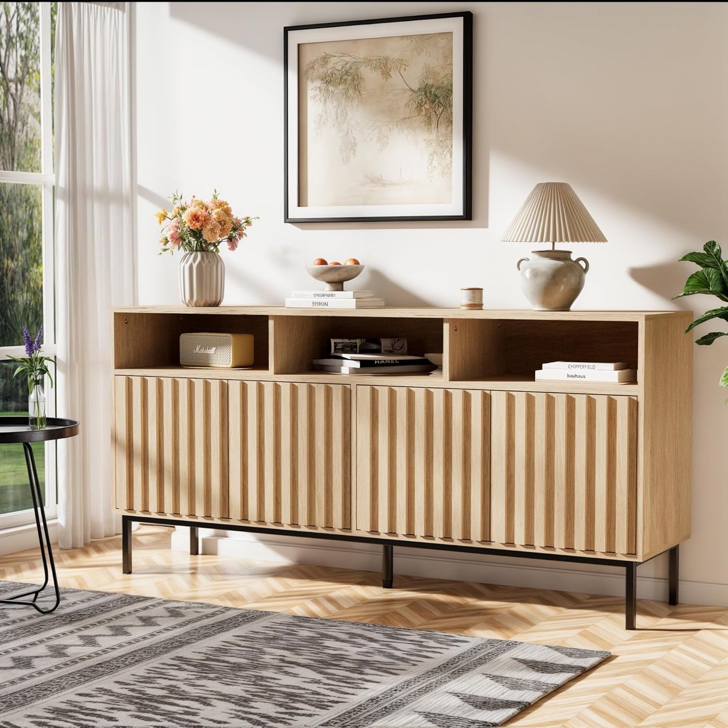 Mid Century Modern Sideboard Buffet with Storage
