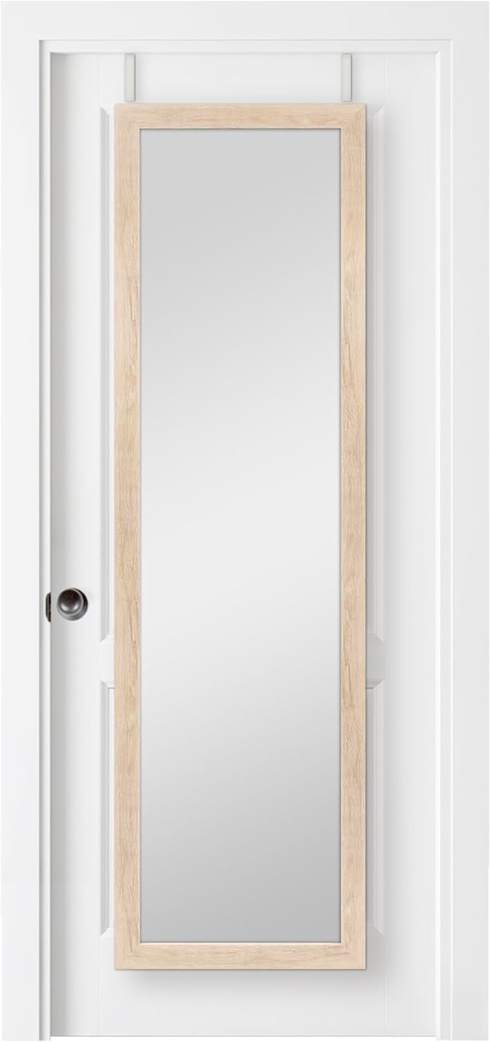 Over The Door Mirror, Full Length Hanging Mirror for Bedroom and Bathroom Doors