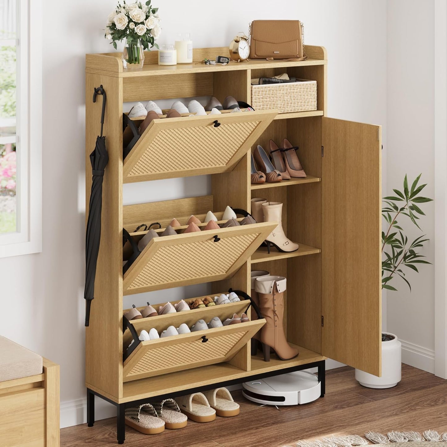 4-Tier Shoe Storage Cabinet