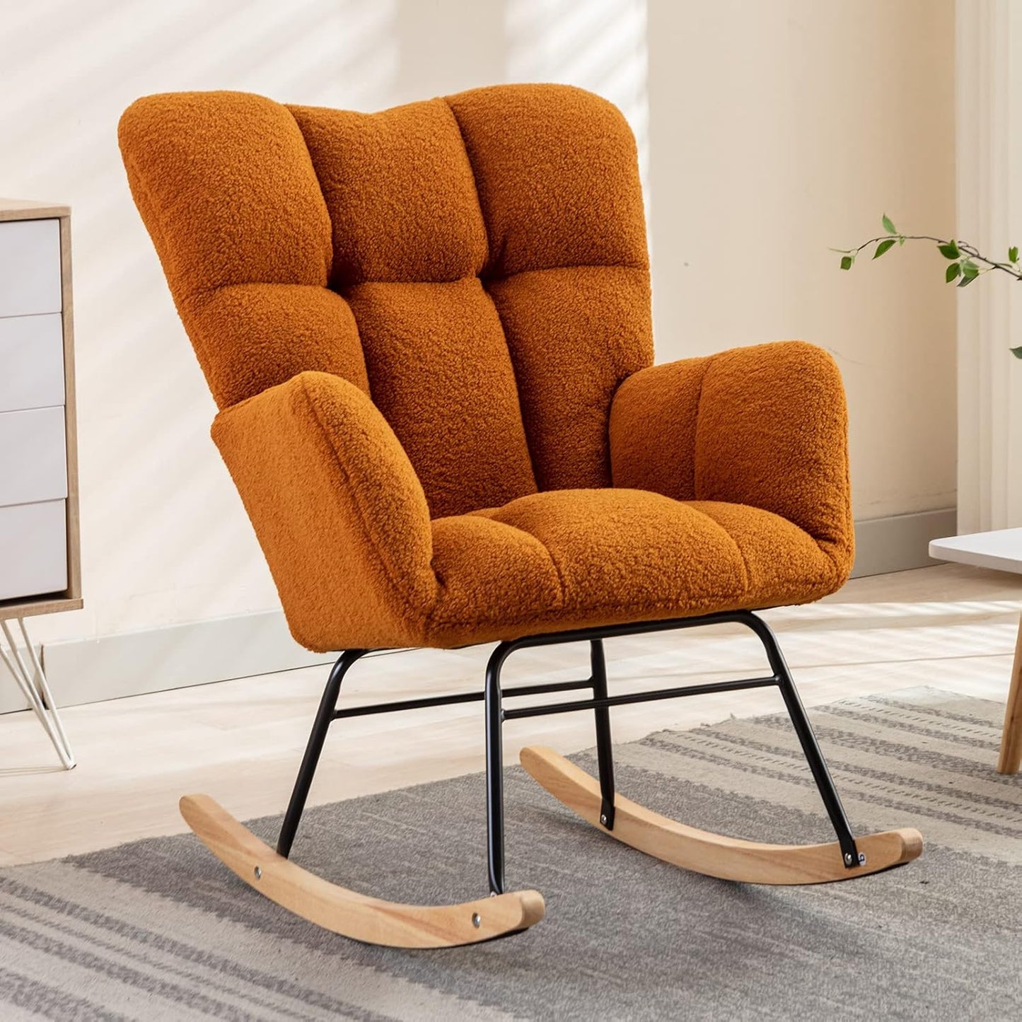 Upholstered Rocking Accent Chair