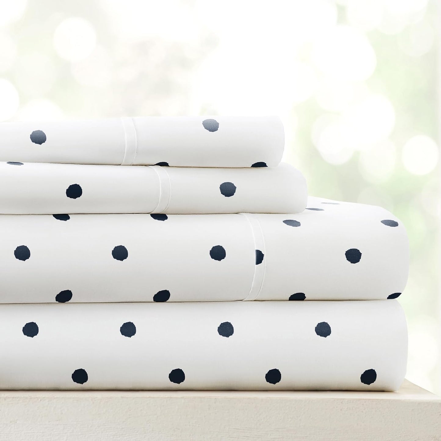 Patterned Microfiber  4 Piece Sheet Set
