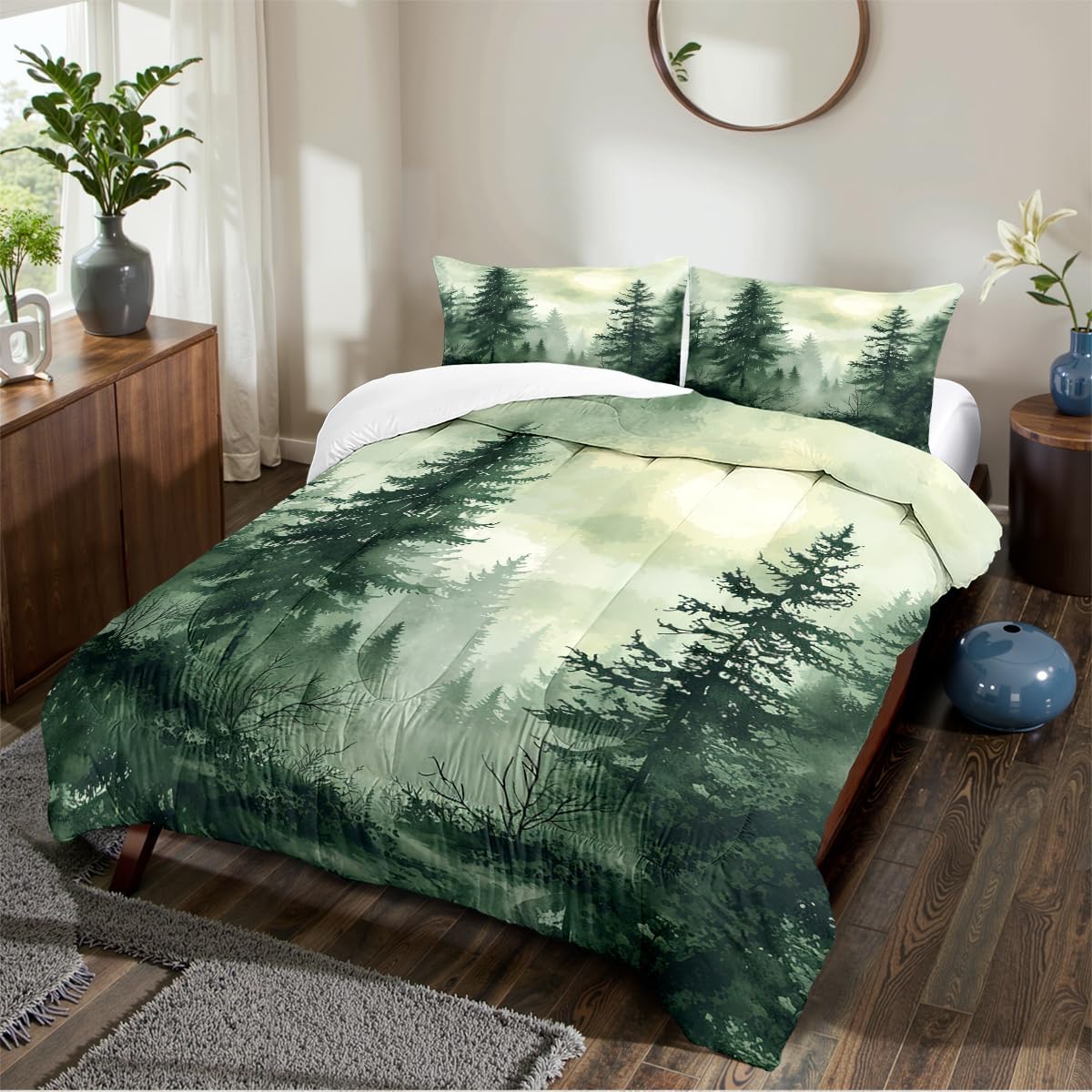 Red Black Geometric Comforter Set Queen Size 3D Stereoscopic