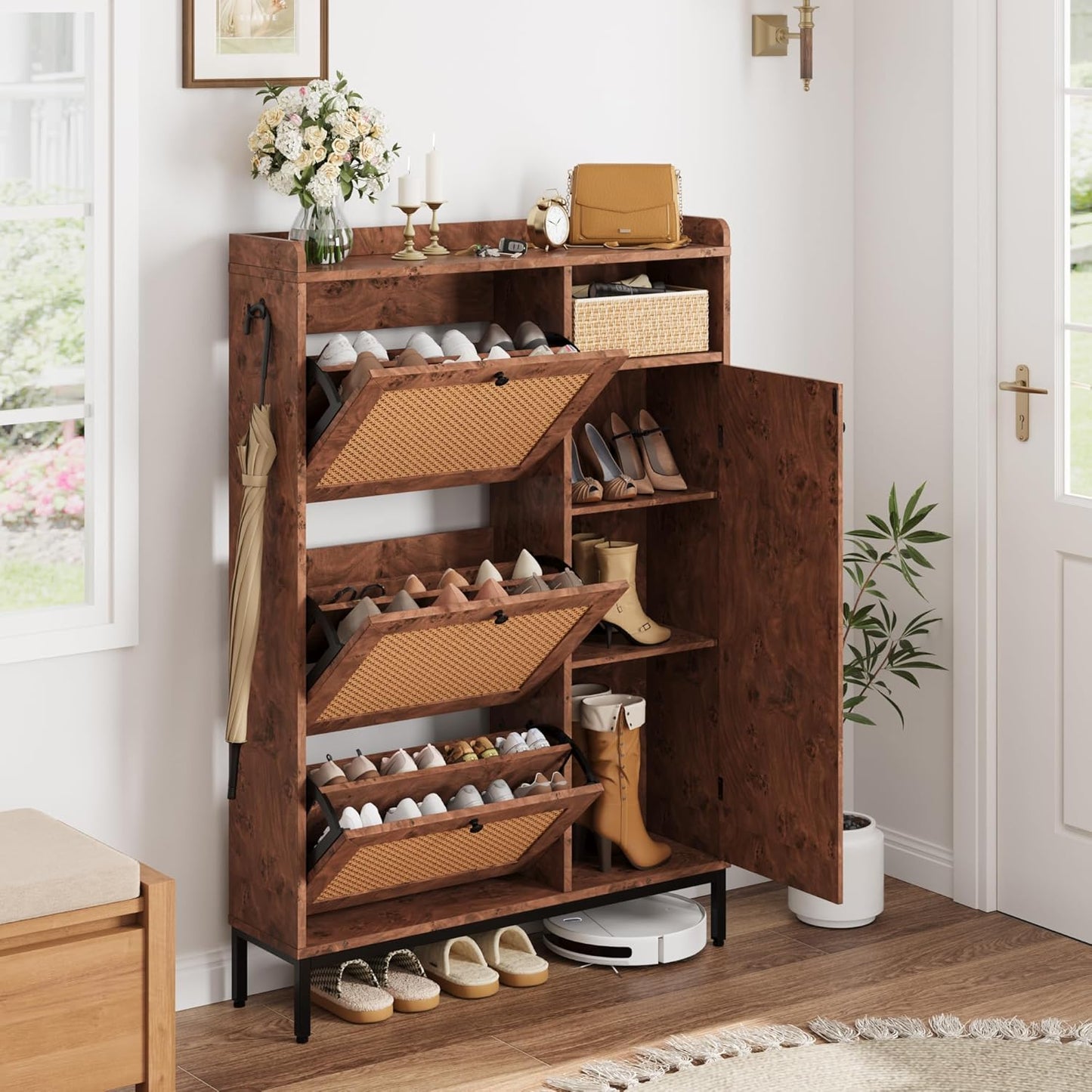 4-Tier Shoe Storage Cabinet