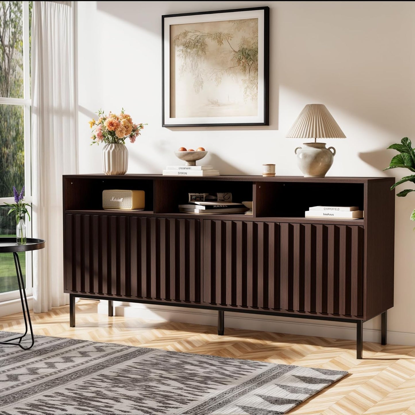 Mid Century Modern Sideboard Buffet with Storage