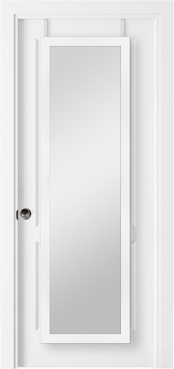 Over The Door Mirror, Full Length Hanging Mirror for Bedroom and Bathroom Doors