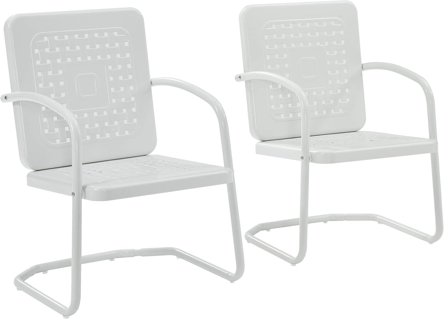 2-Piece Outdoor Chair Set - Retro Metal Patio Chairs
