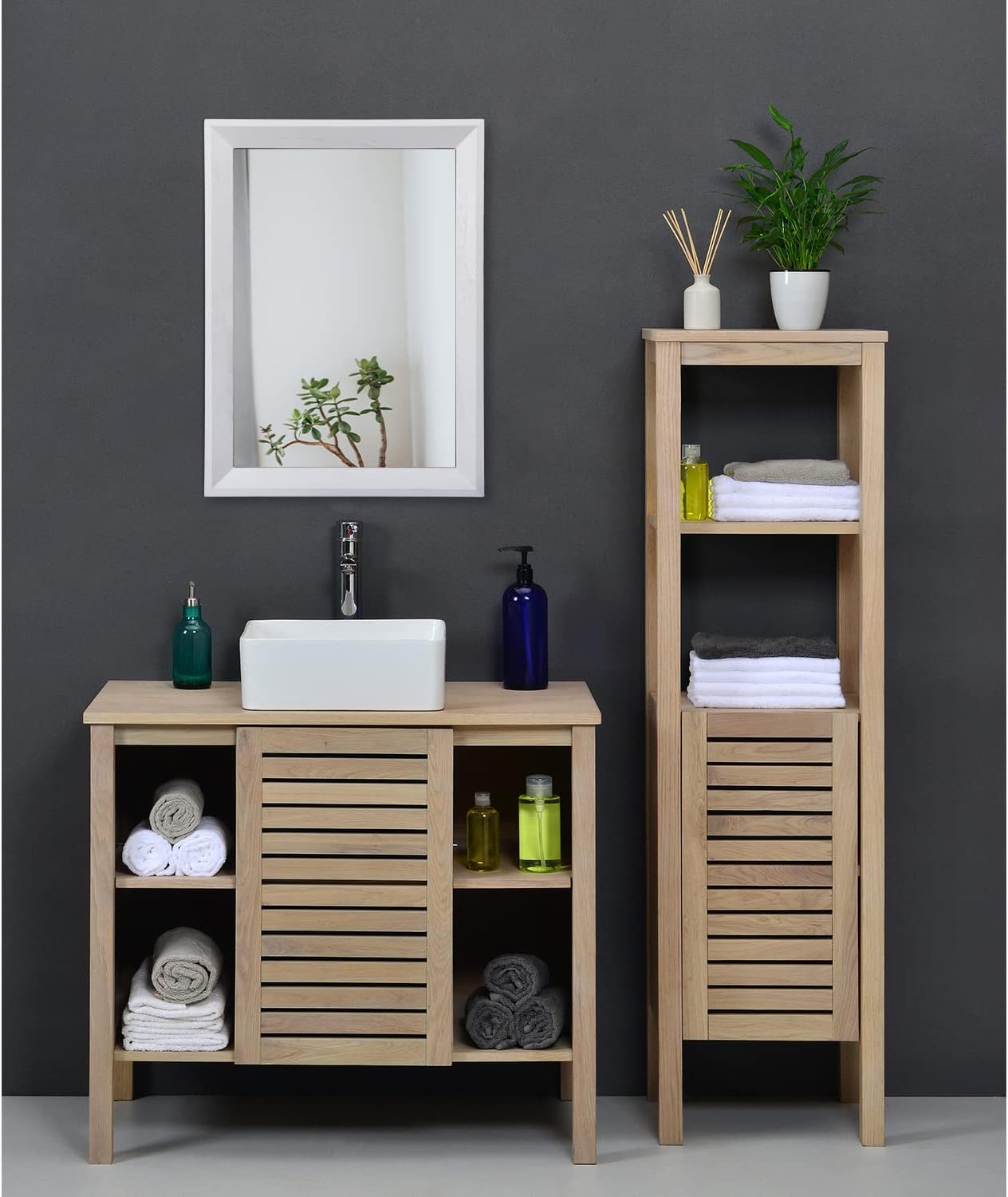 Black Rectangle Mirrors for Wall with Wood Frame