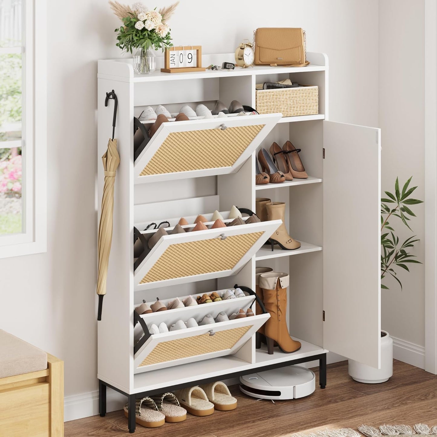 4-Tier Shoe Storage Cabinet