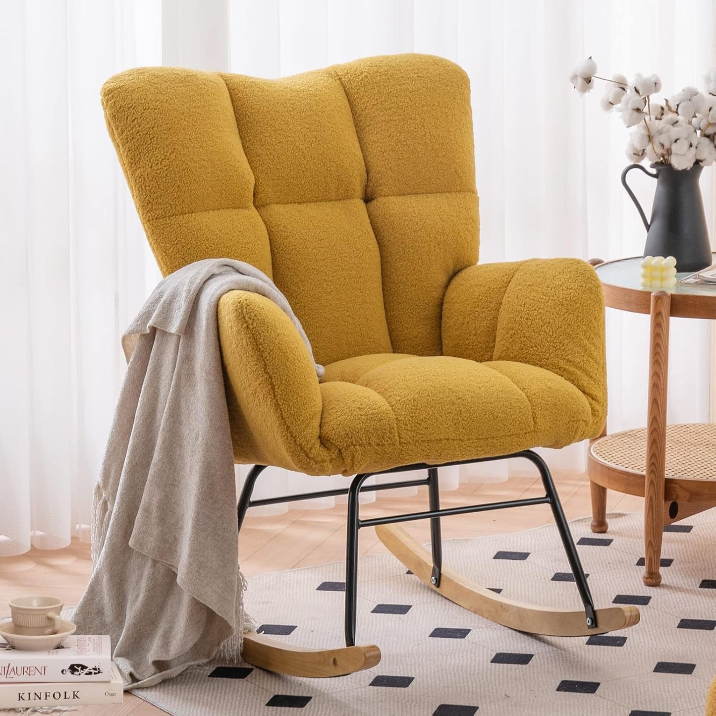 Upholstered Rocking Accent Chair