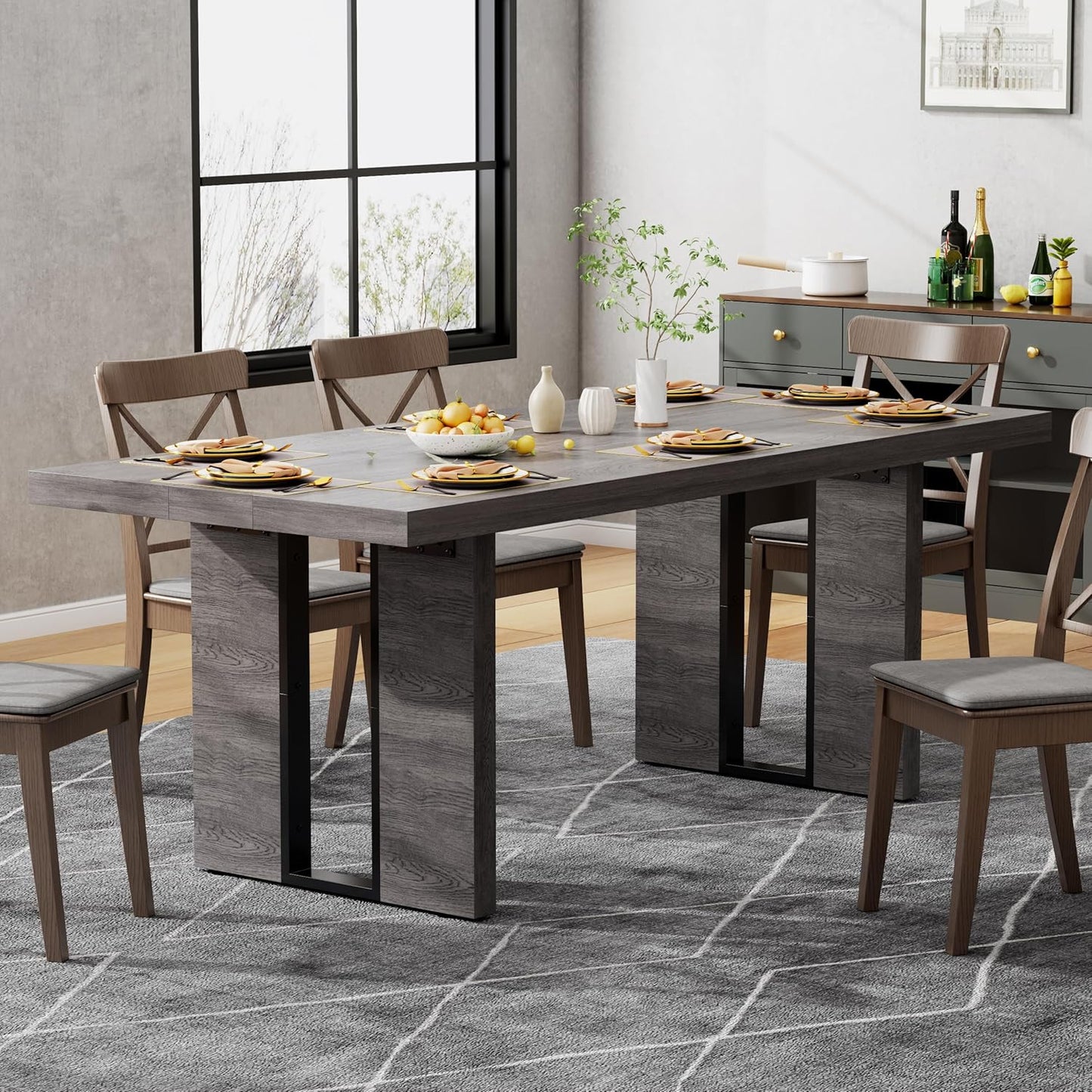 Spacious Dining Table for 6-8 People
