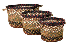 Burgundy/Mustard Utility Baskets In Different Sizes