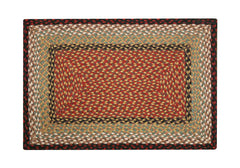 Burgundy or Mustard Braided Rug In Different Shapes And Sizes