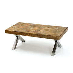 Natural Finish Patchwork Coffee Table