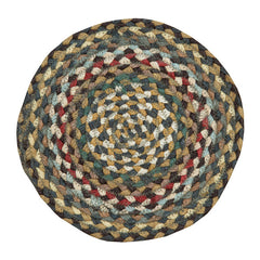 Fir/Ivory Braided Rug In Different Shapes And Sizes
