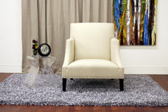 Baxton Studio Heddery Cream Fabric Modern Club Chair