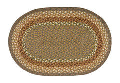 Mustard/Ivory Braided Rug In Different Sizes