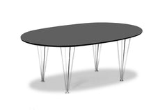 Baxton Studio Hubbard Oval Mid-Century Modern Coffee Table