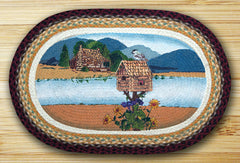 Cabin Lake Oval Patch Rug
