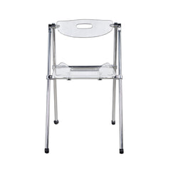 Techni mobili Acrylic Folding Chair with Chrome Steel Legs