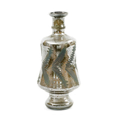 Classy Vase with Antiqued Etched Silver Finish