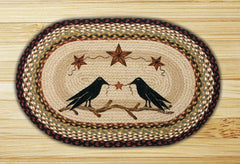 Crow & Barn Stars Oval Patch Rug