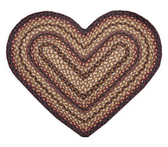 Black Cherry/Chocolate/Cream Braided Rug In Different Shapes And Sizes