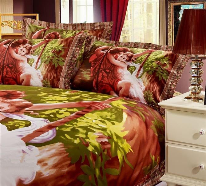 100% Cotton Green Famous Painting Print Duvet Cover Sets | Imtinanz