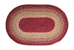 Burgundy/Maroon/Sunflower Braided Rug In Different Shapes And Sizes