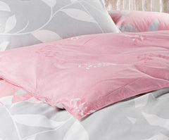 Fantastic White and Pink with Graceful Leaves Luxury 4 Piece Bedding Sets
