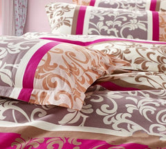 Floral and Swirls Pattern Ethnic Style Cotton Luxury 4-Piece Bedding Sets/Duvet Cover