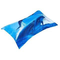 Dolphins Jumping out of Blue Water Print Polyester 3D Bedding Sets