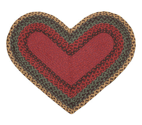 Burgundy/Green/Sunflower Braided Rug In Different Shapes And Sizes