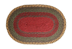Burgundy/Green/Sunflower Braided Rug In Different Shapes And Sizes