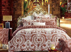 Luxury Style Paisley Printed Luxury 4-Piece Polyester Bedding Sets/Duvet Cover