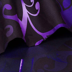 Charming Purple Rose with Dew Print Luxury 6-Piece Polyester Duvet Cover Sets