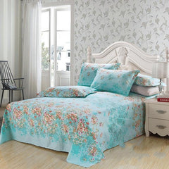 Adorable Fresh Pastoral Style Floral Blue Luxury 4-Piece Duvet Cover Sets