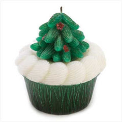 Christmas Tree Cupcake Candle
